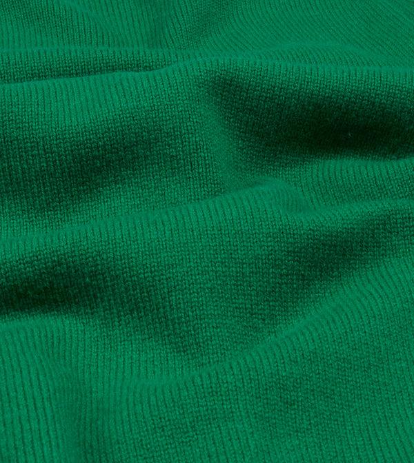 Drake's Green Lambswool 6 Button Cardigan