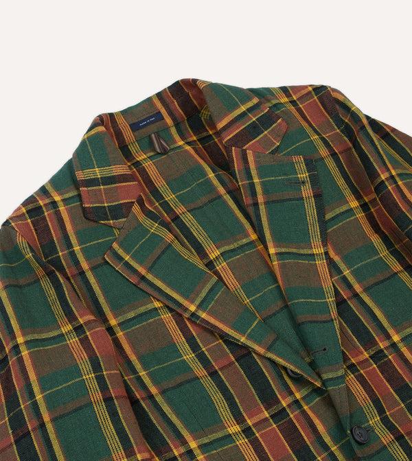 Drake's Green Linen Madras Check Games Blazer Mk. I