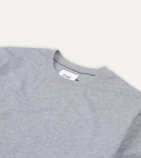 Drake's Grey Cotton Crew Neck Hiking T-Shirt