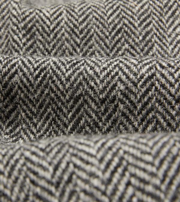 Drake's Grey Harris Tweed One Pleat Games Trousers