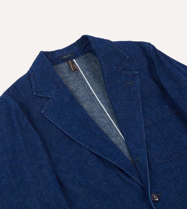 Drake's Indigo Cotton-Linen Games Blazer Mk. I