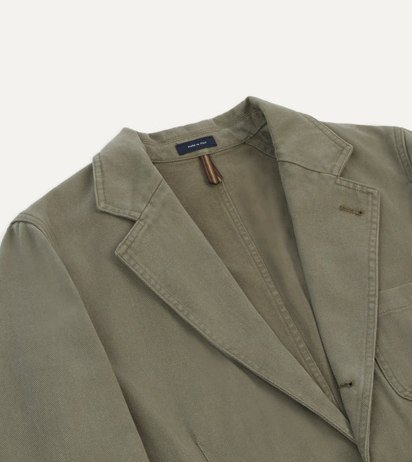 Drake's Khaki Heavy Cotton Twill Games Blazer Mk. I