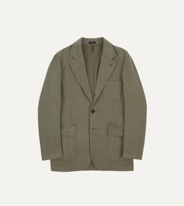 drake's Khaki Heavy Cotton Twill Games Blazer Mk. I