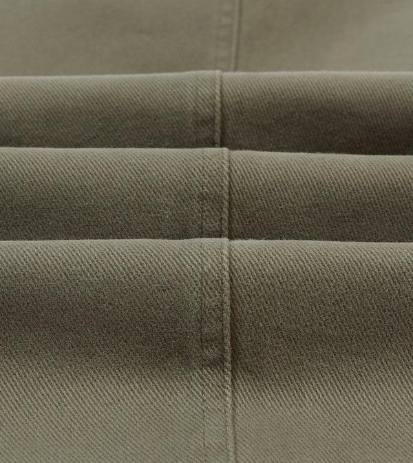 Drake's Khaki Heavy Cotton Twill Games Trousers
