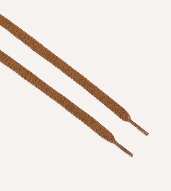 Drake's Light Brown Cotton 70cm Shoelaces