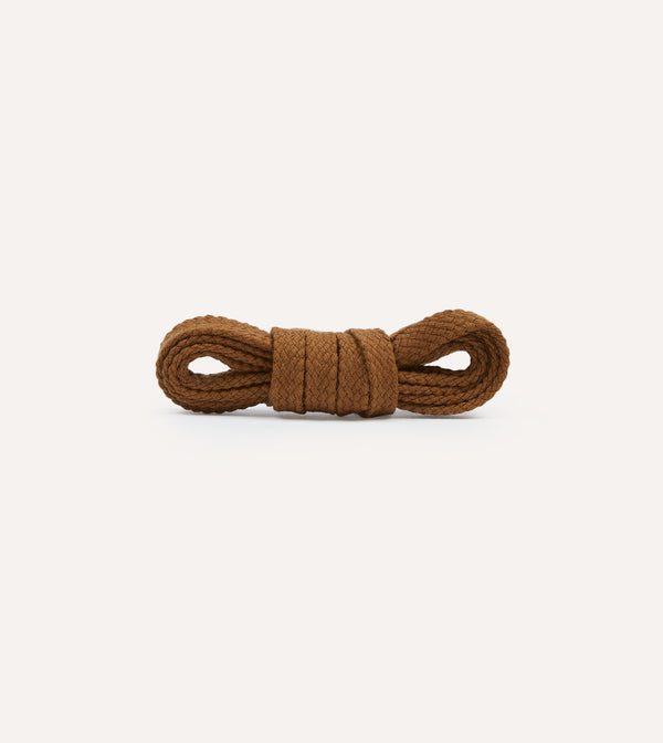drake's Light Brown Cotton 70cm Shoelaces