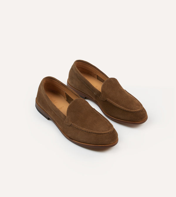 drake's Light Brown Suede Henri Summer Loafer