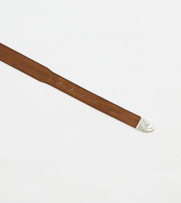 Drake's Light Brown Suede Western Belt