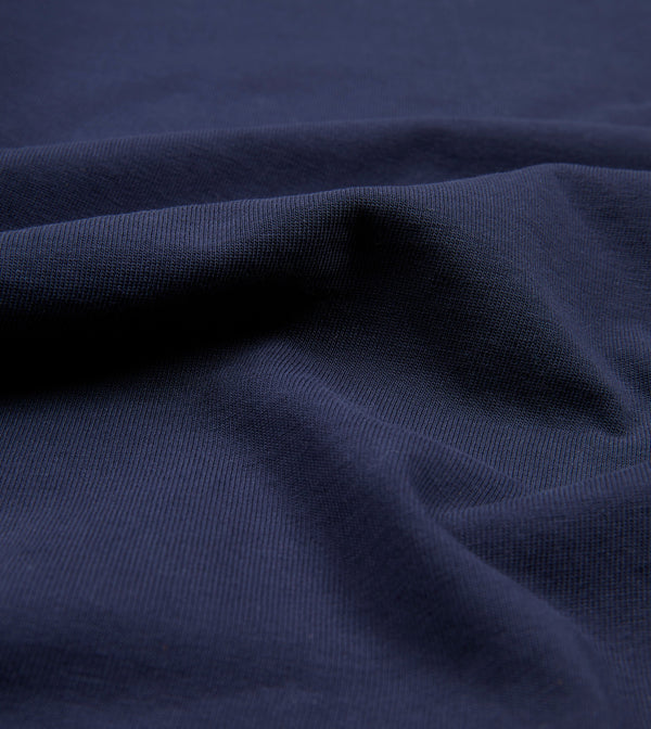 Drake's Navy Cotton Crew Neck Hiking T-Shirt