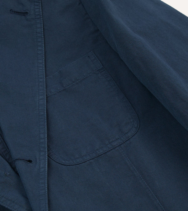 Drake's Navy Cotton Linen Games Blazer Mk. I