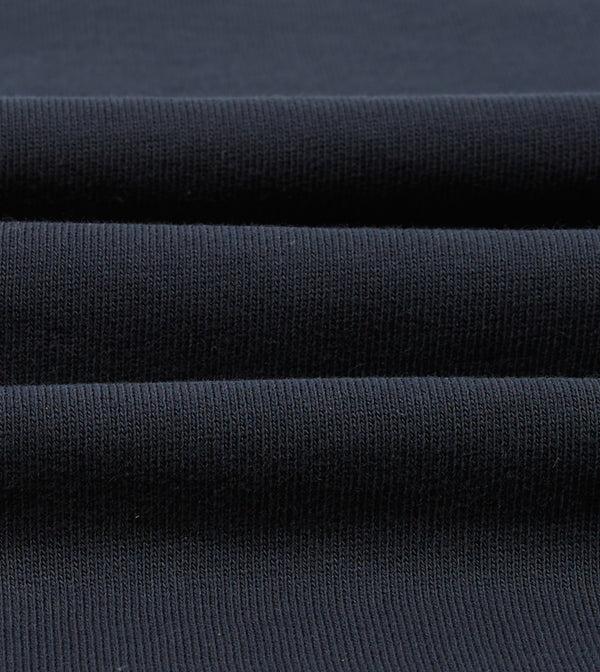 Drake's Navy Heavy Cotton Crew Neck Hiking T-Shirt