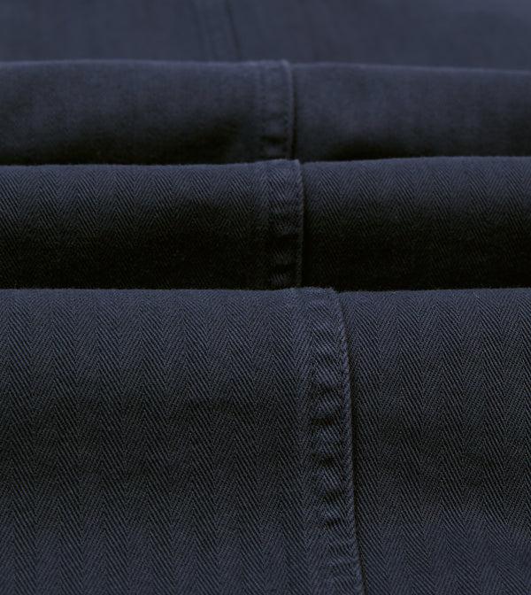 Drake's Navy Herringbone Cotton Games Blazer Mk. I