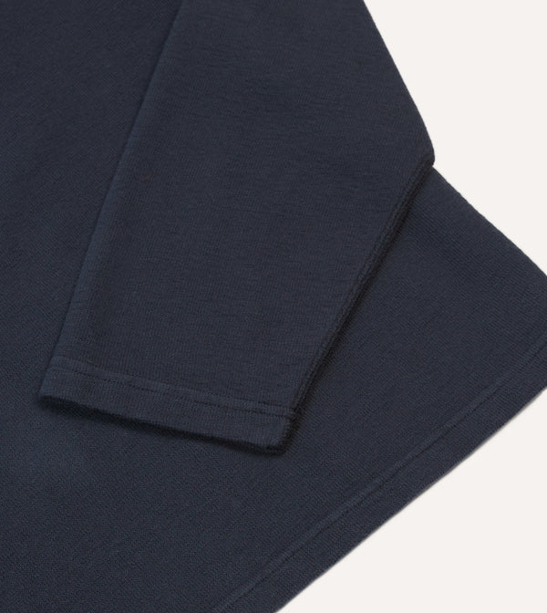 Drake's Navy Panelled Cotton Training T-Shirt