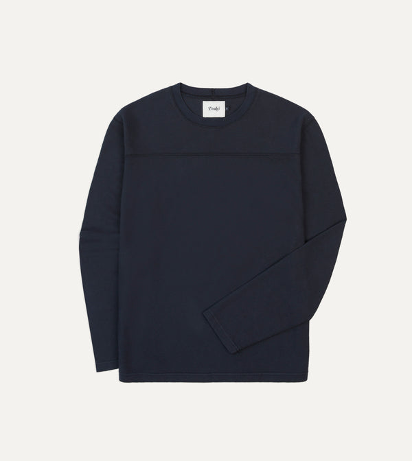 drake's Navy Panelled Cotton Training T-Shirt