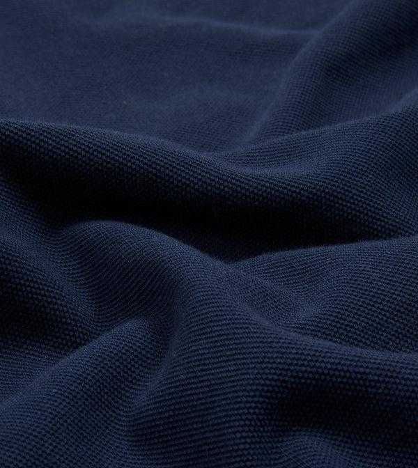 Drake's Navy Piqué Cotton Polo Shirt