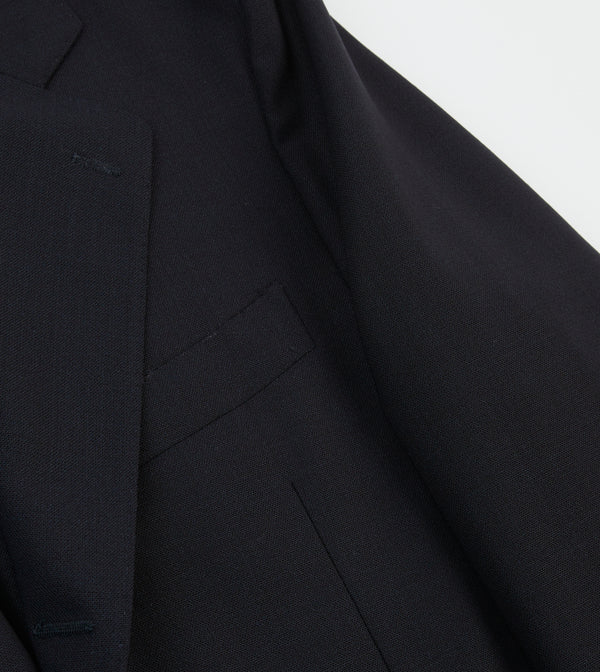 Drake's Navy Tropical Wool Tailored Jacket