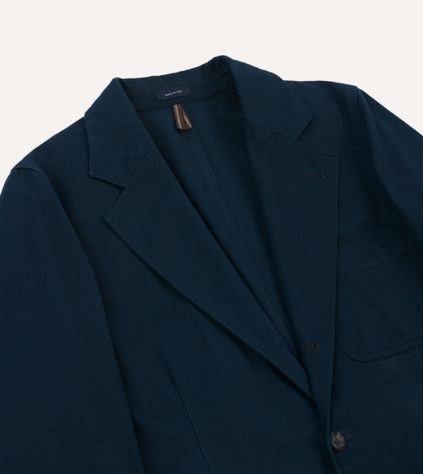 Drake's Navy Vintage Wash Cotton Games Blazer Mk. I