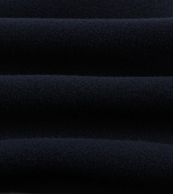 Drake's Navy Wool Double-Breasted Peacoat