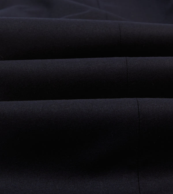 Drake's Navy Wool Flannel Flat Front Trousers