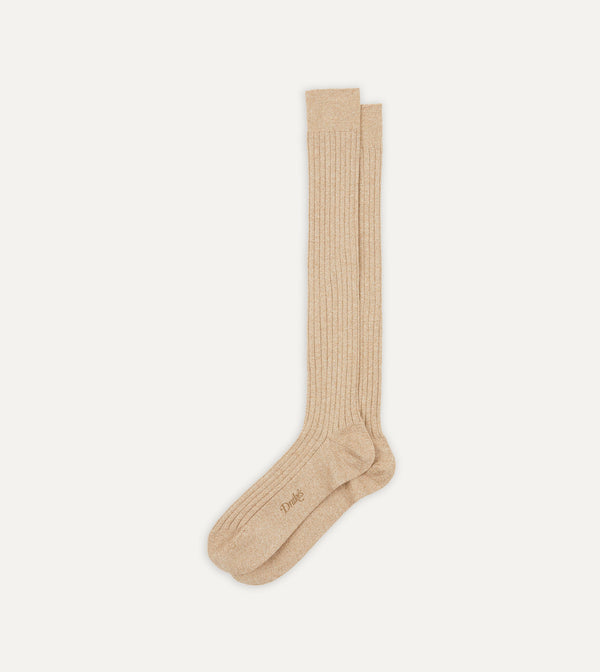 Drake's Oatmeal Cotton Over-the-Calf Socks