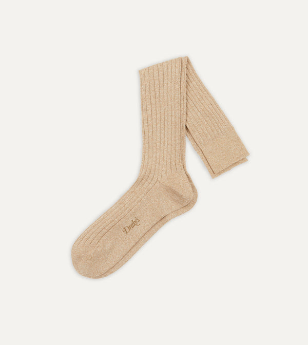 drake's Oatmeal Cotton Over-the-Calf Socks