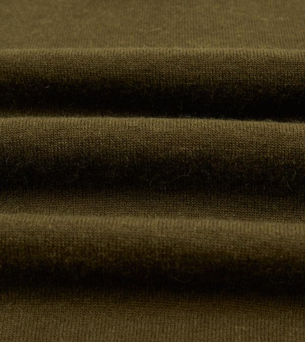 Drake's Olive Alpaca Wool Knitted Polo