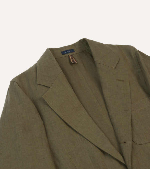 Drake's Olive Antique Linen Games Blazer Mk. I