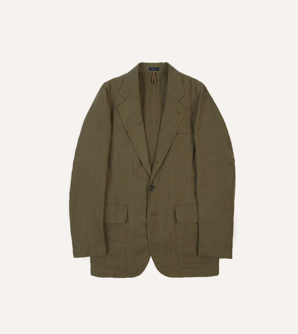 drake's Olive Antique Linen Games Blazer Mk. I