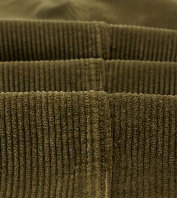 Drake's Olive Cotton Corduroy Games Trousers