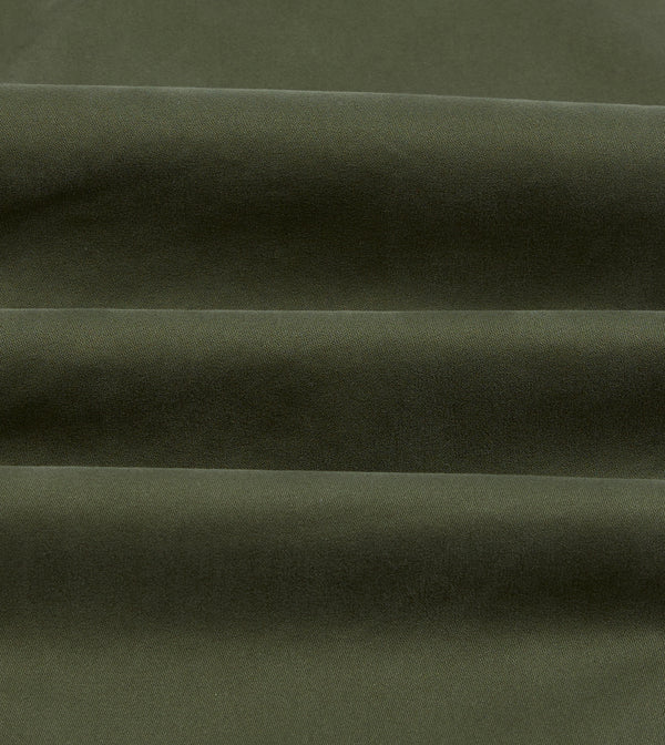 Drake's Olive Cotton Drawstring Trousers