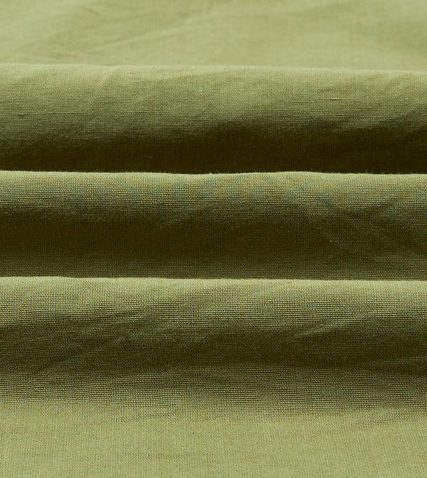 Drake's Olive Cotton-Linen Popover Shirt