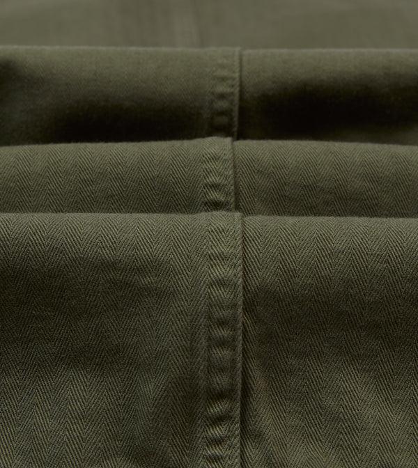 Drake's Olive Herringbone Cotton Games Blazer Mk. I