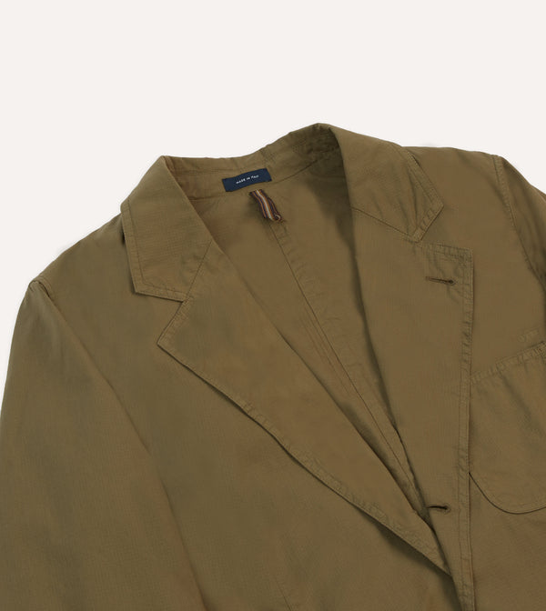 Drake's Olive Ripstop Cotton Games Blazer Mk. VIII