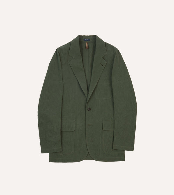 drake's Olive Seersucker Games Blazer Mk. I