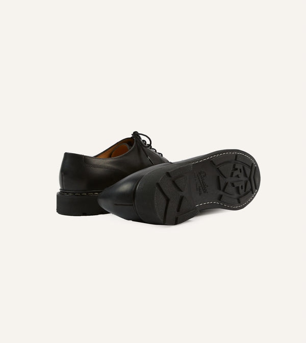 Drake's Paraboot Chambord Black Leather Derby Shoe