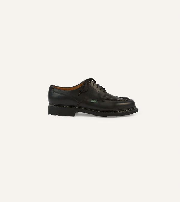 Drake's Paraboot Chambord Black Leather Derby Shoe