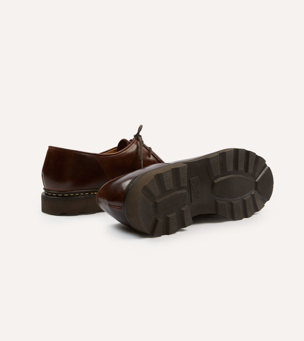 Drake's Paraboot Michael Brown Leather Derby Shoe