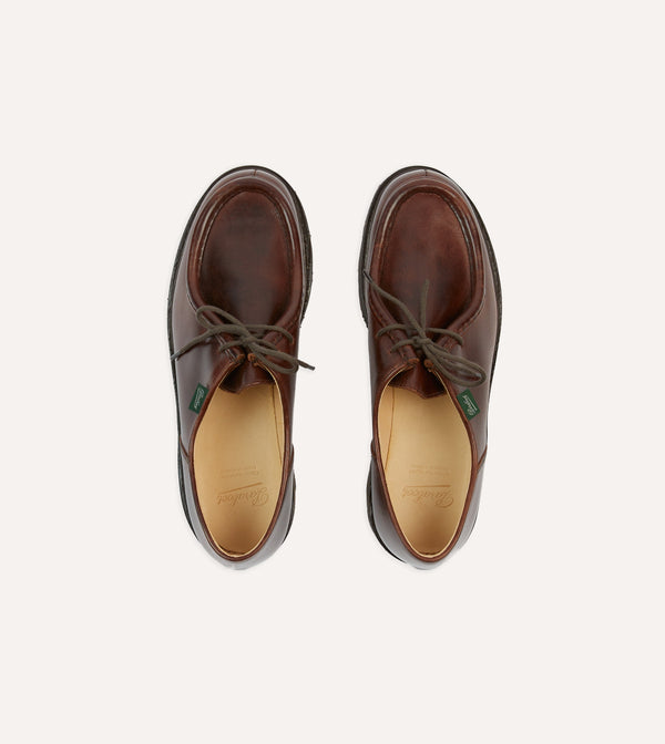 Drake's Paraboot Michael Brown Leather Derby Shoe