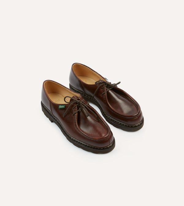 drake's Paraboot Michael Brown Leather Derby Shoe