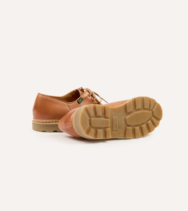 Drake's Paraboot Michael Camel Leather Derby Shoe