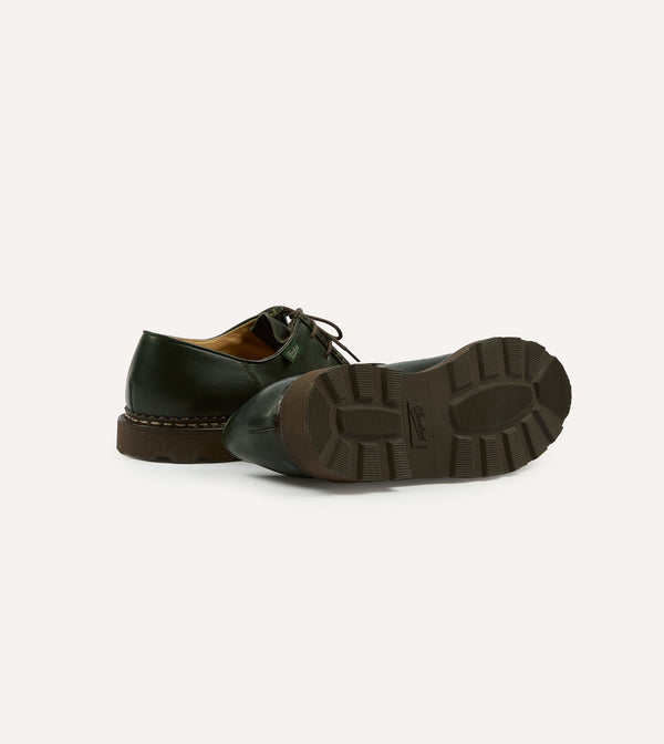 Drake's Paraboot Michael Vert Leather Derby Shoe