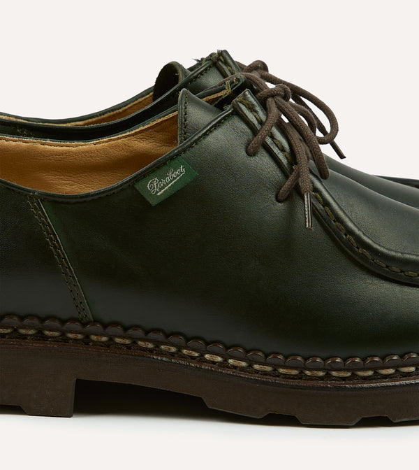 Drake's Paraboot Michael Vert Leather Derby Shoe