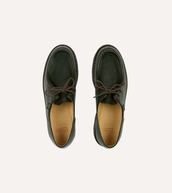 Drake's Paraboot Michael Vert Leather Derby Shoe
