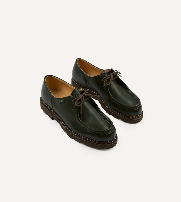 drake's Paraboot Michael Vert Leather Derby Shoe