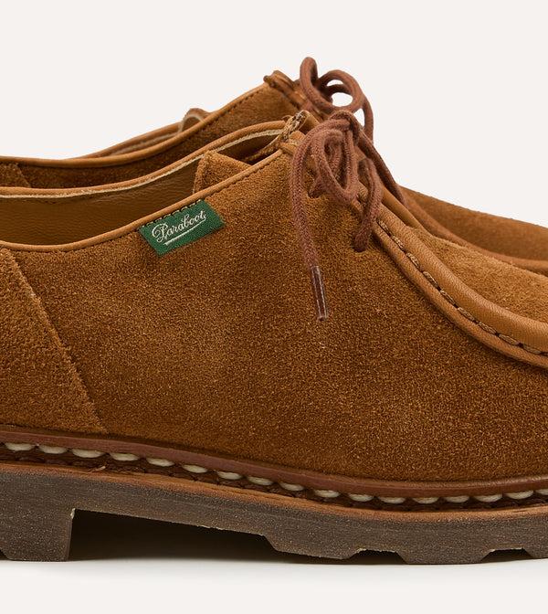 Drake's Paraboot Michael Whiskey Suede Derby Shoe