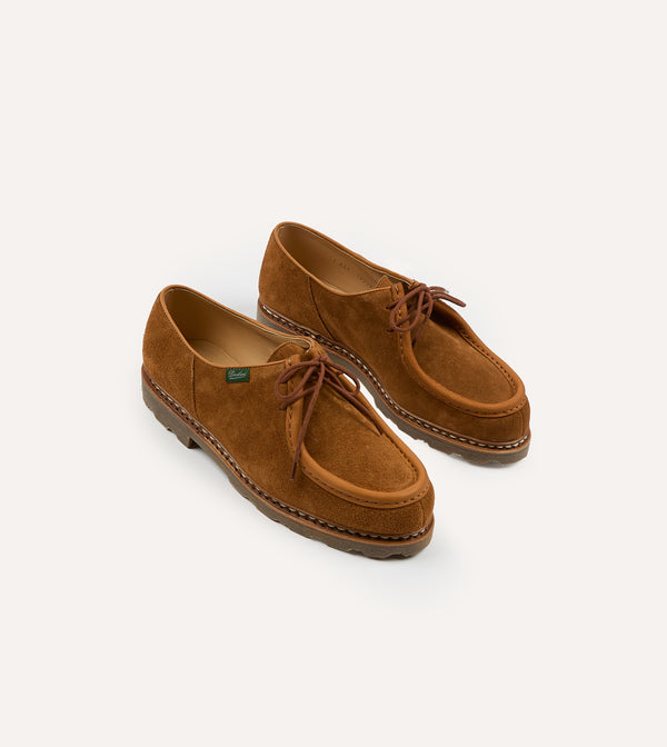drake's Paraboot Michael Whiskey Suede Derby Shoe