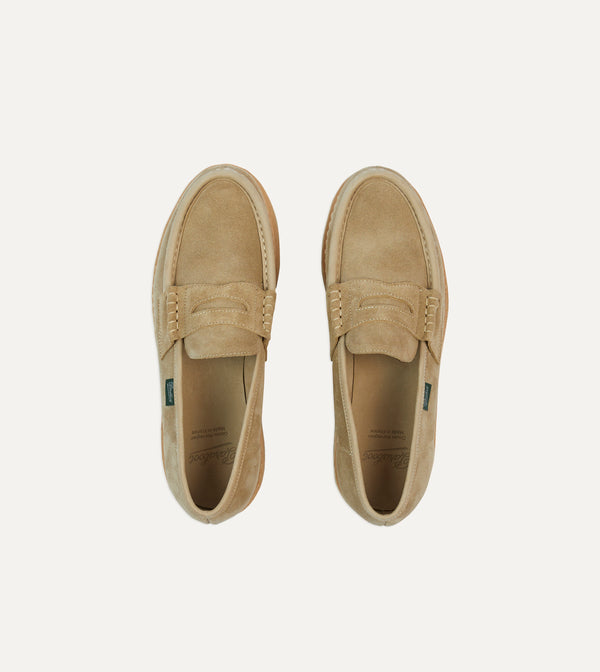 Drake's Paraboot Nantes Sand Suede Loafer