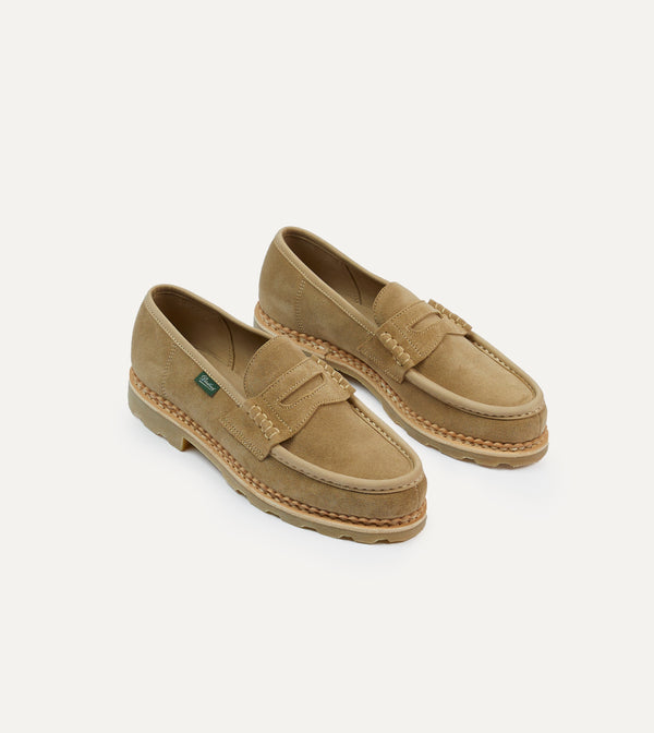 drake's Paraboot Nantes Sand Suede Loafer