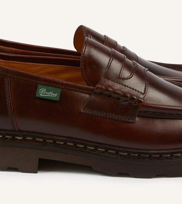 Drake's Paraboot Reims Écorce Leather Loafer