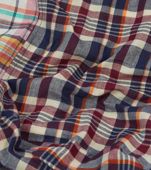 Drake's Patchwork Madras Cotton Tote Bag